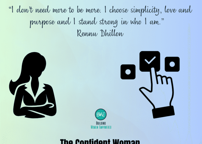 Silhouette of woman with motivational quote.